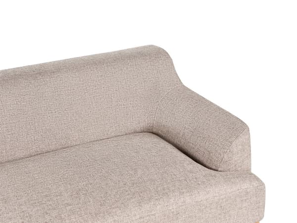 Sofa Lys Brun Polyesterstoff 3-seter Ben i tre Vannavvisende stoff Moderne og tradisjonell stil Stue
