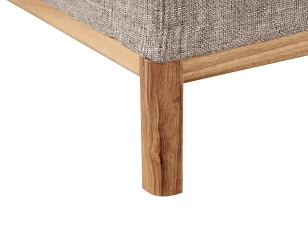 Sofa Lys Brun Polyesterstoff 3-seter Ben i tre Vannavvisende stoff Moderne og tradisjonell stil Stue