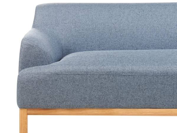 Sofa Blå Polyesterstoff 3-seter Ben i tre Vannavvisende stoff Moderne og tradisjonell stil Stue