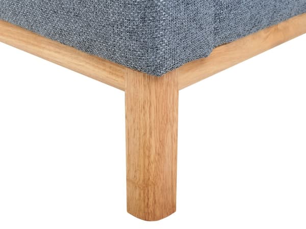 Sofa Blå Polyesterstoff 3-seter Ben i tre Vannavvisende stoff Moderne og tradisjonell stil Stue