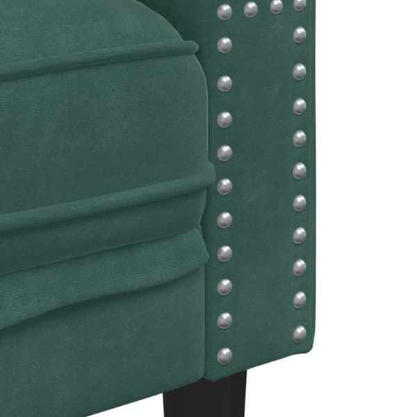 Soffgrupp chesterfield 2 delar bolsterkuddar mörkgrön sammet