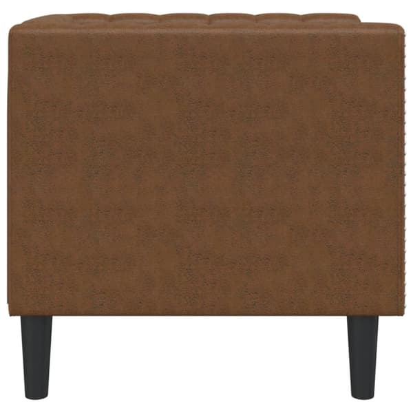 Chesterfield-sofastol imiteret ruskind brun
