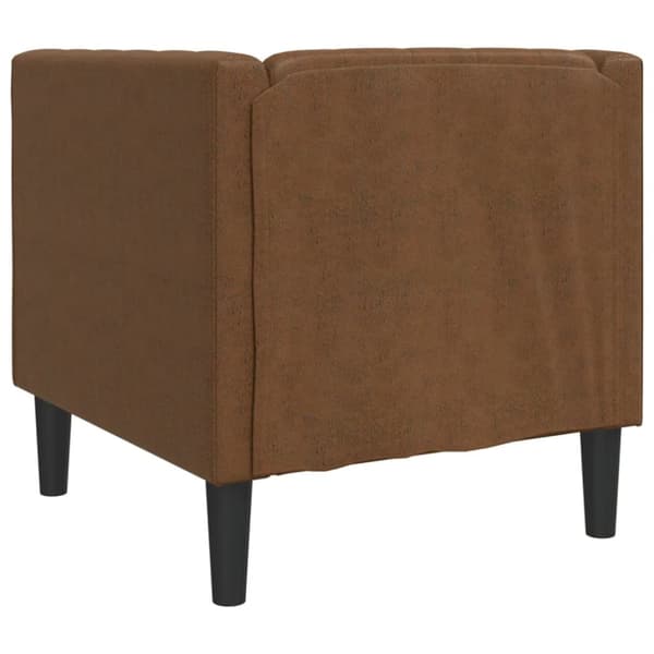 Chesterfield-sofastol imiteret ruskind brun