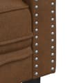 Miniatyrbillede 7 af 9: Chesterfield-sofastol imiteret ruskind brun
