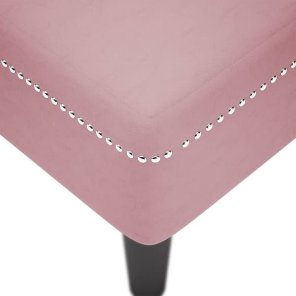 Schäslong med kudde och höger armstöd rosa sammet