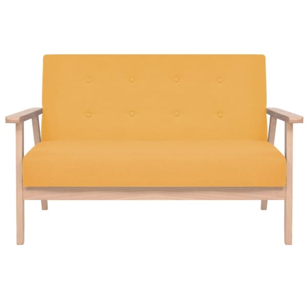 2-personers sofa stof gul