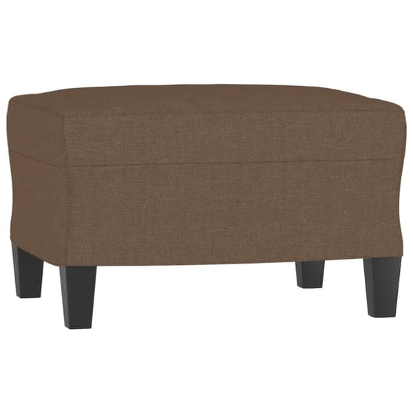 Fåtölj med fotpall Brun 60 cm tyg