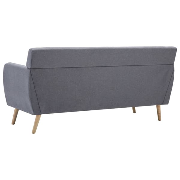 3-sitssoffa med tygklädsel 172x70x82 cm ljusgrå