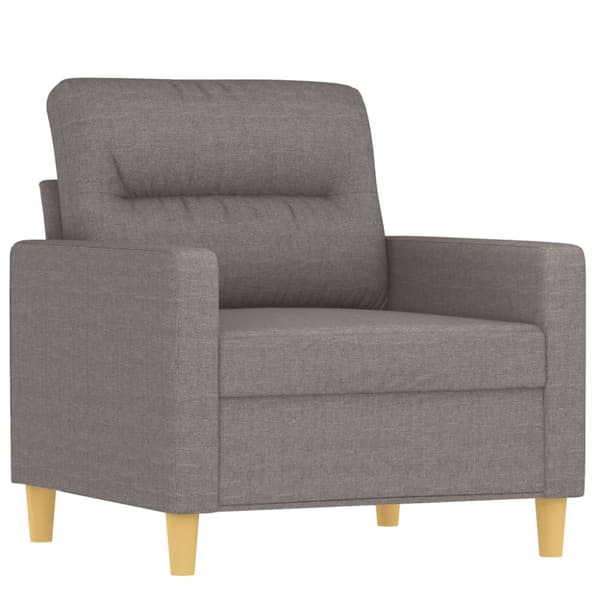 Fåtölj taupe 60 cm tyg