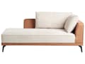 Miniatyrbild 8 av 11: Hörnsoffa Höger Modulsoffa Beige Brun Polyester Konstläder Stålben Dynor Vardagsrum