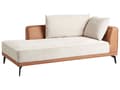 Miniatyrbild 9 av 11: Hörnsoffa Höger Modulsoffa Beige Brun Polyester Konstläder Stålben Dynor Vardagsrum