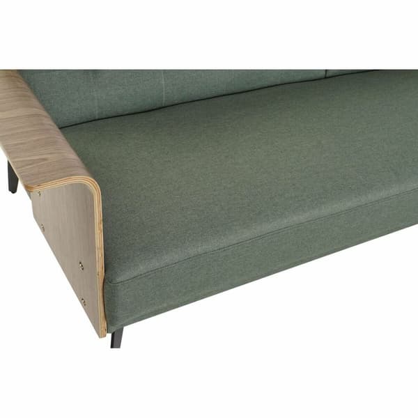 Bäddsoffa DKD Home Decor 203 x 87 x 81 cm Svart Metall Brun Grön