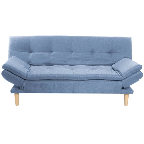 Soffa DKD Home Decor Blå Himmelsblå Naturell Trä Scandi 180 x 85 x 83 cm