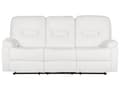 Miniatyrbillede 7 af 11: Sofa Hvid Polyester 3 Personers Manuel Biografsofa Recliner Designsofa med Justerbart Ryglæn og Fodstøtte Filmsofa