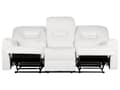 Miniatyrbillede 8 af 11: Sofa Hvid Polyester 3 Personers Manuel Biografsofa Recliner Designsofa med Justerbart Ryglæn og Fodstøtte Filmsofa