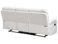 Miniatyrbillede 9 af 11: Sofa Hvid Polyester 3 Personers Manuel Biografsofa Recliner Designsofa med Justerbart Ryglæn og Fodstøtte Filmsofa