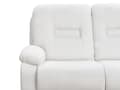 Miniatyrbillede 10 af 11: Sofa Hvid Polyester 3 Personers Manuel Biografsofa Recliner Designsofa med Justerbart Ryglæn og Fodstøtte Filmsofa