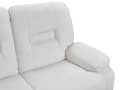 Miniatyrbillede 11 af 11: Sofa Hvid Polyester 3 Personers Manuel Biografsofa Recliner Designsofa med Justerbart Ryglæn og Fodstøtte Filmsofa