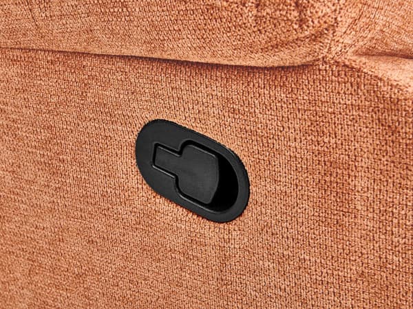 Sofa Orange Polyester 2 Personers Manuel Biografsofa Recliner Designsofa med Justerbart Ryglæn og Fodstøtte Filmsofa