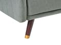 Miniatyrbilde 11 av 11: Sovesofa Lysegrønn Imitert Lin Stoff Moderne Stue 3 Seter Treben Spor Arm
