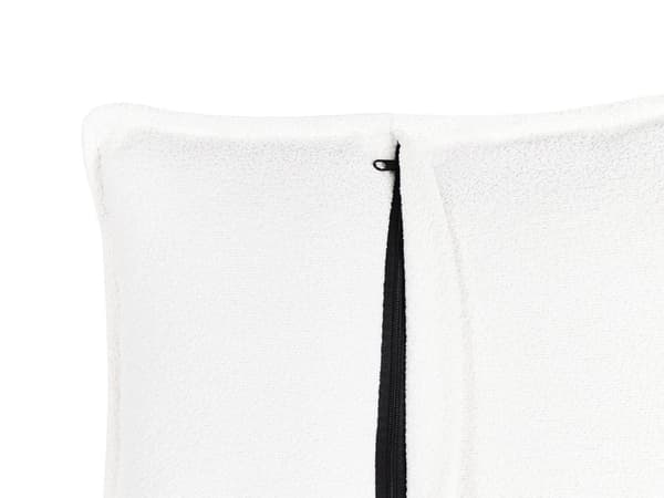 Sofa Hvit Boucle Polstring Tre Ramme Stue 2 Seter Moderne Stil Design Til Stue