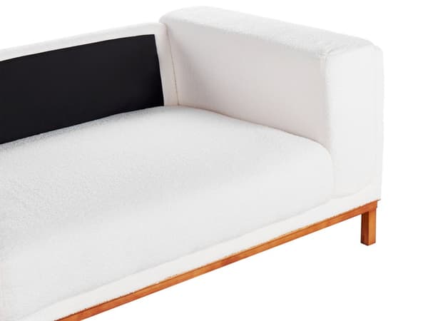 Sofa Off-White Boucle Stofftrekk Treben 4 Seter Tykt Polstret Moderne Stil Stue Møbler