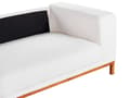 Miniatyrbilde 9 av 11: Sofa Off-White Boucle Stofftrekk Treben 4 Seter Tykt Polstret Moderne Stil Stue Møbler