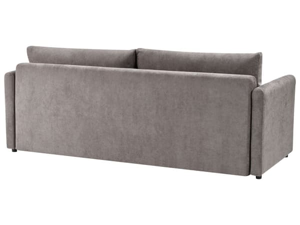 Sovesofa Taupe Polyester Stoff Konvertible Sovesofa med Oppbevaring Ekstra Puter Avtakbare Trekk Moderne Minimalistisk Stil