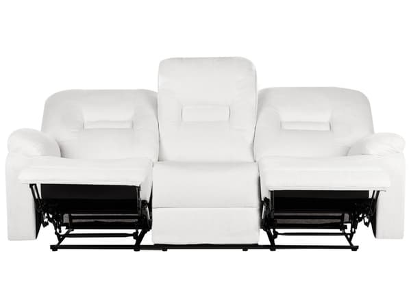 Hvilestol Sofa Hvile 3 Seter Manuelt Justerbar Rygg og Fotstøtte Stue Møbler
