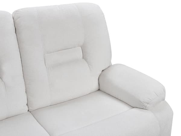 Hvilestol Sofa Hvile 3 Seter Manuelt Justerbar Rygg og Fotstøtte Stue Møbler