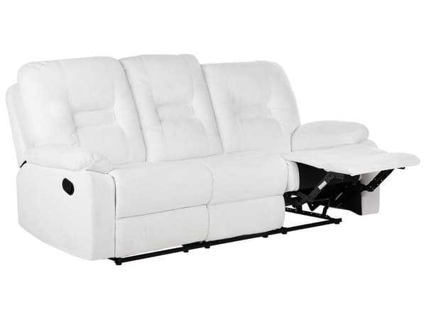 Hvilestol Sofa Hvile 3 Seter Manuelt Justerbar Rygg og Fotstøtte Stue Møbler