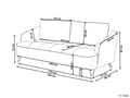 Miniatyrbilde 3 av 11: Sofa Hvit Boucle Polstring Tre Ramme Stue 3 Seter Moderne Stil Design Til Stue