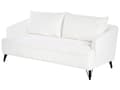 Miniatyrbilde 5 av 11: Sofa Hvit Boucle Polstring Tre Ramme Stue 3 Seter Moderne Stil Design Til Stue