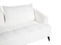 Miniatyrbilde 8 av 11: Sofa Hvit Boucle Polstring Tre Ramme Stue 3 Seter Moderne Stil Design Til Stue