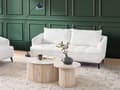Miniatyrbilde 2 av 11: Sofa Hvit Boucle Polstring Tre Ramme Stue 3 Seter Moderne Stil Design Til Stue
