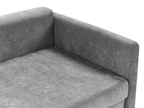 Sovesofa Lys Grå Polyester Stoff Konvertible Sovesofa med Oppbevaring Ekstra Puter Avtakbare Trekk Moderne Minimalistisk Stil