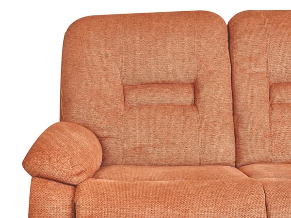 Hvilestol Sofa Oransje 2 Seter Manuelt Justerbar Rygg og Fotstøtte Stue Møbler