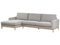 Miniatyrbilde 4 av 11: Høyre Hjørnesofa Grå Polstring av Stoffet Treben Stilig Design Moderne Stil