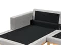Miniatyrbilde 7 av 11: Høyre Hjørnesofa Grå Polstring av Stoffet Treben Stilig Design Moderne Stil