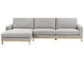 Miniatyrbilde 1 av 11: Høyre Hjørnesofa Grå Polstring av Stoffet Treben Stilig Design Moderne Stil