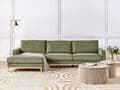 Miniatyrbilde 2 av 11: Høyre Hjørnesofa Grønn Polstring av Kordfløyel Treben Stilig Design Moderne Stil