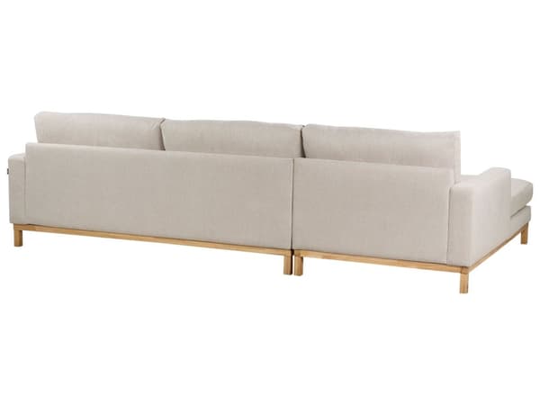 Høyre Hjørnesofa Beige Polstring av Stoff Treben Stilig Design Moderne Stil