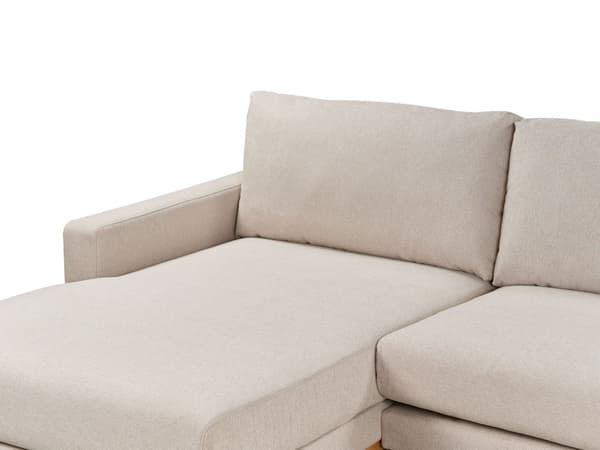 Høyre Hjørnesofa Beige Polstring av Stoff Treben Stilig Design Moderne Stil