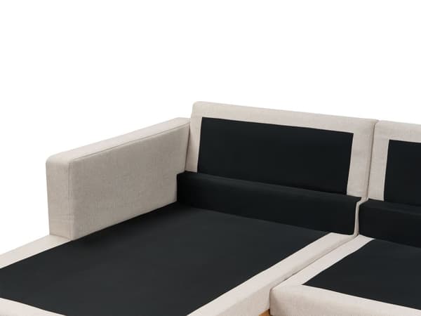 Høyre Hjørnesofa Beige Polstring av Stoff Treben Stilig Design Moderne Stil