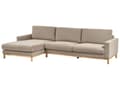 Miniatyrbilde 4 av 11: Høyre Hjørnesofa Taupe Polstring av Stoffet Treben Stilig Design Moderne Stil