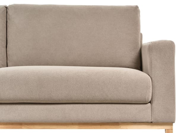 Høyre Hjørnesofa Taupe Polstring av Stoffet Treben Stilig Design Moderne Stil