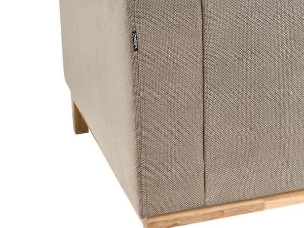 Høyre Hjørnesofa Taupe Polstring av Stoffet Treben Stilig Design Moderne Stil