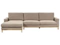 Miniatyrbilde 1 av 11: Høyre Hjørnesofa Taupe Polstring av Stoffet Treben Stilig Design Moderne Stil
