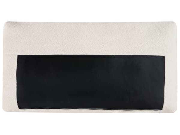 Højrevendt hjørnesofa hvid kraftig boucle beklædning træben stilfuld moderne stil
