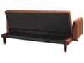 Miniatyrbillede 7 af 11: Sovesofa Orange Imiteret Hør 3 Personers Moderne Blød Sofa Sofaseng Tre Personers Designsofa Praktisk Splitback Stofsofa God Liggekomfort